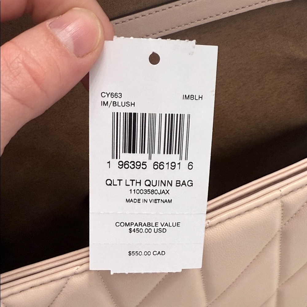 Coach Blush Quilted Crossbody Bag - Picture 9 of 11